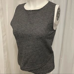 MADEWELL BLACK AND WHITE COTTON SLEEVELESS TOP S/XS